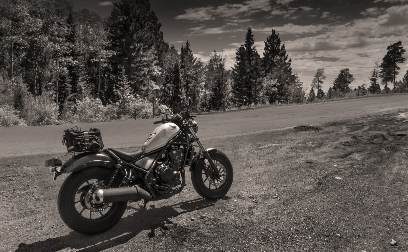 Cliffs, Water, Honda 500cc&nbsp;Motorcycle