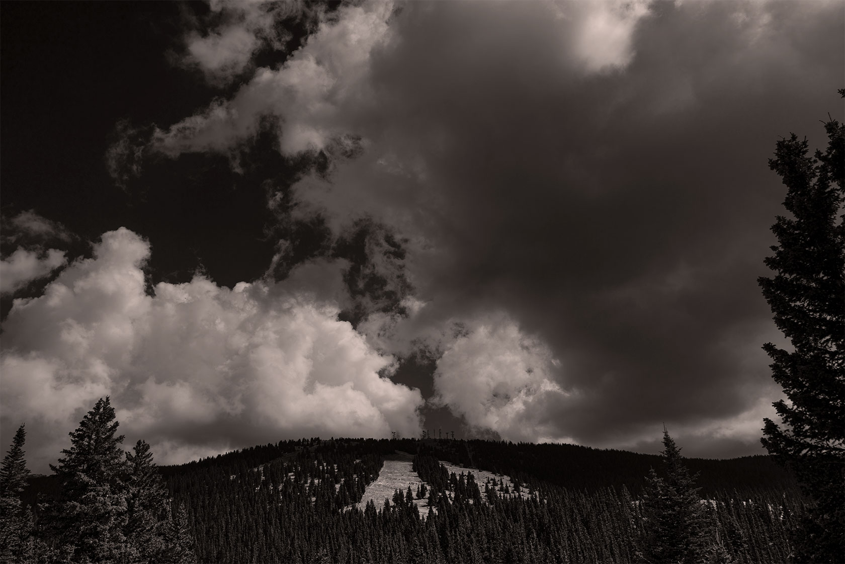 Huge billowing clouds, photography, Santa Fe, NM.